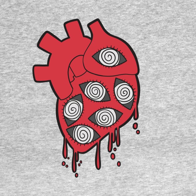 Dripping Eye Heart by insomniaticRabbit